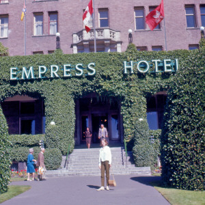 Sally Schurr at Empress Hotel Victoria, BC July 1967
