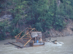 Fish Trap on Tanana River Alaska 1967