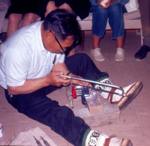 Carving demonstration Kotzebue, Alaska 1967