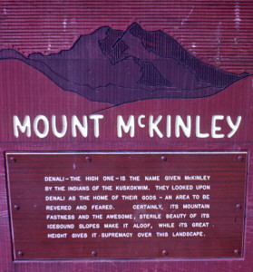 Mt McKinely Sign