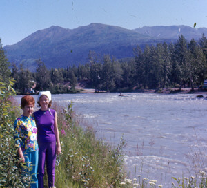 Rose Mary and Sally Schurr near Anchorage, Alaska 1967