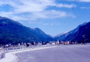 Skagway, Alaska 1967 from the dock looking at town.